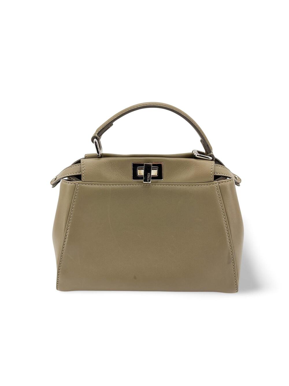 Fendi Peekaboo Mini Dove Grey Silver #363939F56B
